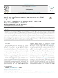 Second Level Analysis with PEB