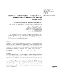 The Choice for Intermediate Forces in Mexico. the Process of Creation Of
