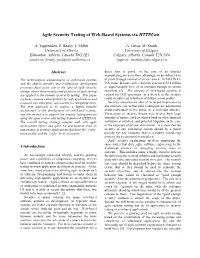 Agile Security Testing of Web-Based Systems Via Httpunit