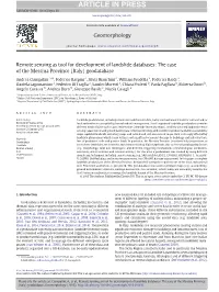 Remote Sensing As Tool for Development of Landslide Databases: the Case of the Messina Province (Italy) Geodatabase