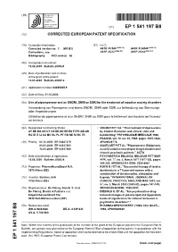 Use of Pipamperone and an SNDRI, SNRI Or SSRI for the Treatment Of