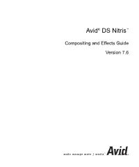 Avid DS Nitris Compositing and Effects Guide • 0130-05576-02A • February 2005