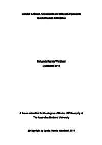 Gender in Global Agreements and National Arguments: the Indonesian Experience