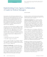 Implementing Cross-Agency Collaboration
