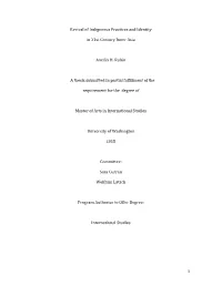 1 Revival of Indigenous Practices and Identity in 21St Century Inner Asia
