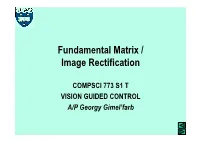 Fundamental Matrix / Image Rectification