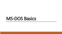 MS-DOS Basics.Pdf