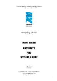 Abstracts and Sessions Guide