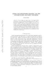 Arxiv:1902.05902V2 [Math.LO] 5 Aug 2020 Ee Olnrfrsnigm I Rfso 2,2]Pirt P to Prior 28] [27, of by Drafts Comments