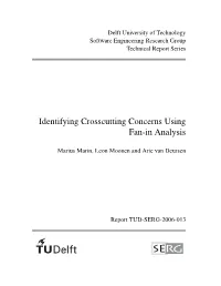 Identifying Crosscutting Concerns Using Fan-In Analysis