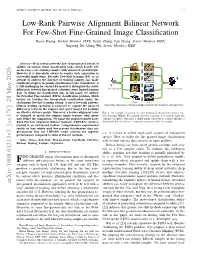 Low-Rank Pairwise Alignment Bilinear Network for Few-Shot Fine