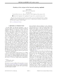 Positivity of the Real Part of the Forward Scattering Amplitude