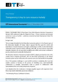 Transparency Is Key to Cure Resource Malady