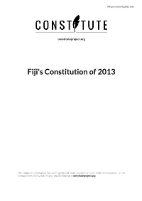 Fiji's Constitution of 2013