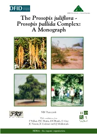 Prosopis Pallida Complex: a Monograph