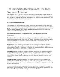 The Elimination Diet Explained: the Facts You Need to Know