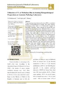Utilization of 1% of Methylene Blue in Staining Histopathological Preparations at Anatomic Pathology Laboratory