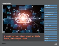 A Cloud Services Cheat Sheet for AWS, Azure, and Google Cloud
