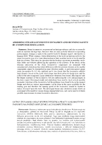 Assessing Steam Locomotive Dynamics and Running Safety by Computer Simulation