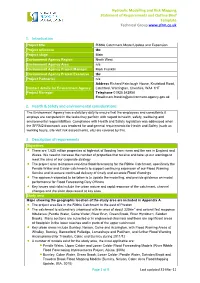 Hydraulic Modelling and Risk Mapping Statement of Requirements and Outline Brief Template Technical Group