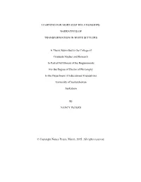 Learning for More Just Relationships: Narratives