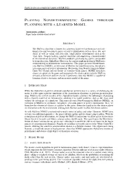 Playing Nondeterministic Games Through Planning with a Learned
