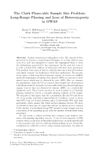 The Clark Phase-Able Sample Size Problem: Long-Range Phasing and Loss of Heterozygosity in GWAS
