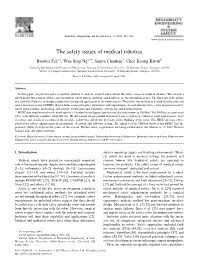 The Safety Issues of Medical Robotics