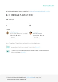 Bats of Nepal: a Field Guide