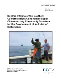 Benthic Infauna of the Southern California Bight Continental Slope: Characterizing Community Structure for the Development of an Index of Disturbance