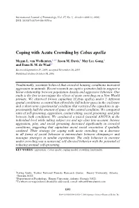 Coping with Acute Crowding by Cebus Apella