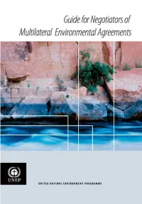 Guide for Negotiators of Multilateral Environmental Agreements