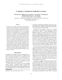 Learning to Communicate Implicitly by Actions
