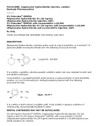 Mepivacaine Hydrochloride Injection