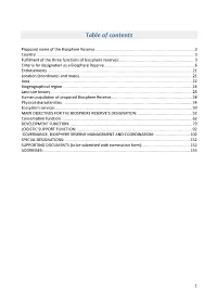 Table of Contents