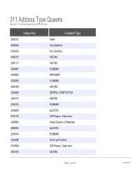 311 Address Type Queens Based on 311 Service Requests from 2010 to Present
