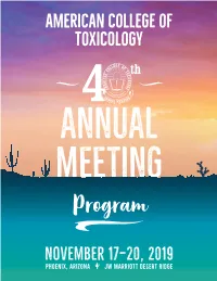 ACT 2019 Annual Meeting Program