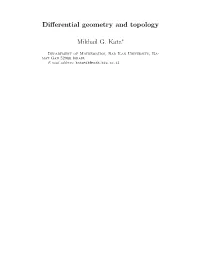 Differential Geometry and Topology Mikhail G. Katz∗