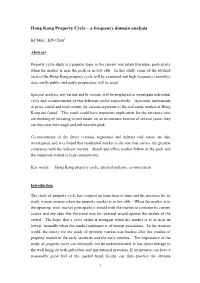Hong Kong Property Cycle – a Frequency Domain Analysis