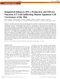 Imiquimod Enhances IFN-Γ Production and Effector Function of T Cells
