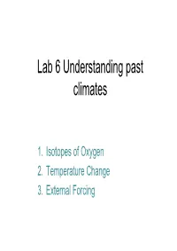 Lab 6 Understanding Past Climates