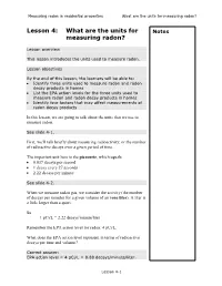 Lesson 4: What Are the Units for Measuring Radon?