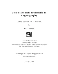 Non-Black-Box Techniques in Cryptography