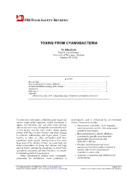 Toxins from Cyanobacteria