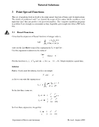 Tutorial Solutions 3 Point Spread Functions