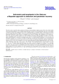 Astrometry and Exoplanets in the Gaia Era: a Bayesian Approach to Detection and Parameter Recovery P