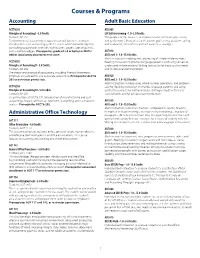 Courses & Programs