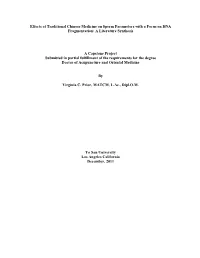 Effects of Traditional Chinese Medicine on Sperm Parameters with a Focus on DNA Fragmentation: a Literature Synthesis