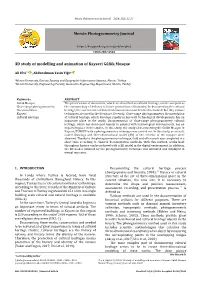 Mersin Photogrammetry Journal 3D Study of Modelling and Animation Of