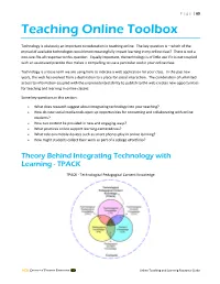 Teaching Online Toolbox